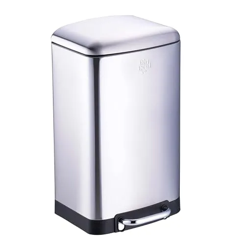 Dirt Devil Tretmülleimer 20L – Eleganter Mülleimer mit Soft Close - Haushaltszubehör – Der 20L Edelstahl-Mülleimer bietet mit Soft Close-Funktion ein leises Schließen und einen herausnehmbaren Inneneimer für einfache Reinigung.