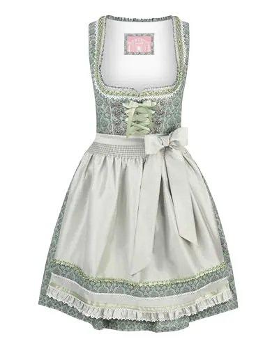 Wiesnwuid Damen Ruby Mini Dirndl, Salbei, 44 in grün von Wiesnwuid