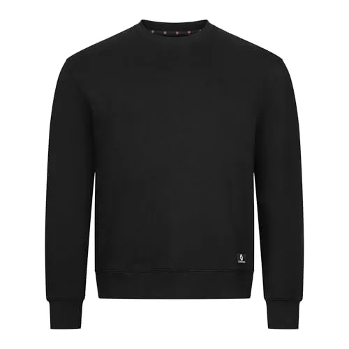Höhenhorn Wallster Herren Sweatshirt - Rundhals Schwarz XL - Pullover für Herren, aus atmungsaktiver Baumwolle für optimalen Temperaturausgleich, ideal für Freizeit und Alltag.