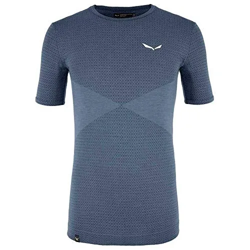 Salewa T-Shirt Funktionsunterwäsche Zebru Warm - Hochwertiges T-Shirt aus 64% Merinowolle für optimale Wärmeregulierung und Komfort bei intensiven Aktivitäten im Hochgebirge. Atmungsaktiv, geruchsresistent und sportlich geschnitten.