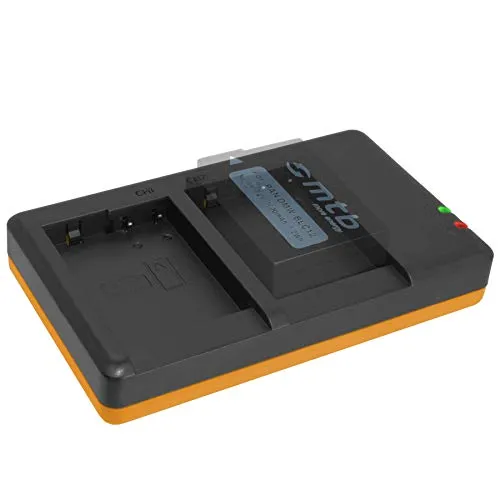 Dual-Ladegerät (USB) für DMW-BLC12 BLC12E / Leica BP-DC12 / Sigma BP-51 - inkl. Micro-USB-Kabel (2 Akkus gleichzeitig ladbar)