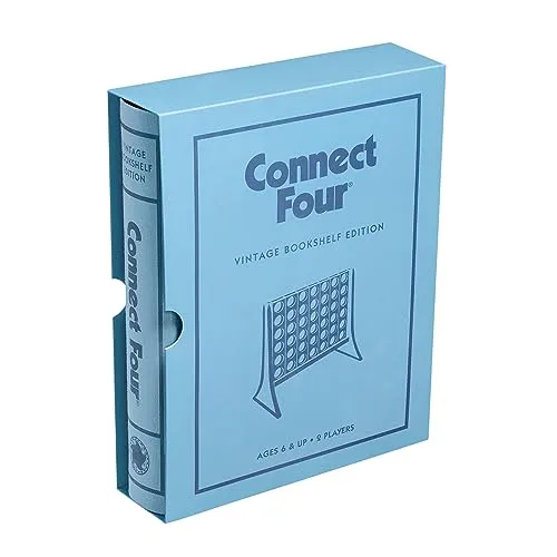 WS Game Company Connect Four Vintage Bücherregal-Edition für 2 Spieler ab 6 Jahren