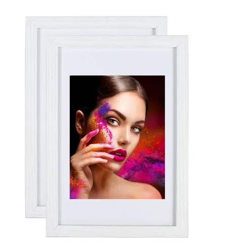 IDEAL TREND Bilderrahmen 2er 3er 5er Set Holz Bilderrahmen Lifestyle Plexi Foto Rahmen Collage