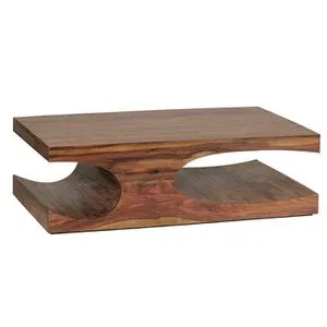 Wohnling Couchtisch WL1.521 - Massivholz Sheesham, 118 x 38 x 70cm - Eleganter Couchtisch aus handgearbeitetem Sheesham-Massivholz, mit schützendem Lack. Ideal für ein stilvolles Wohnzimmer, Lieferung montiert und direkt ab Werk.