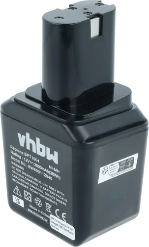 vhbw Akku kompatibel mit Bosch GSB-Serie 1. Generation Werkzeug (3000 mAh, NiMH, 12 V)