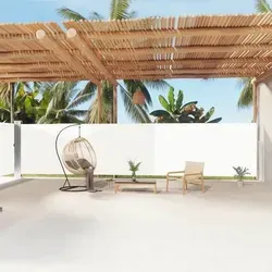 vidaXL Ausziehbare Seitenmarkise Creme 180x1200 cm - Sichtschutz für Garten, Terrasse oder Balkon. UV-beständig und wasserabweisend, mit automatischer Rückrollfunktion für einfachen Gebrauch. Ideal gegen Sonne und Wind.