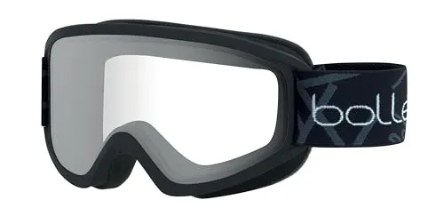 Bollé -FREEZE Skibrillen Schwarz matt,Klares Vermillon, Schnee-Schutzbrille,Unisex Erwachsene,M