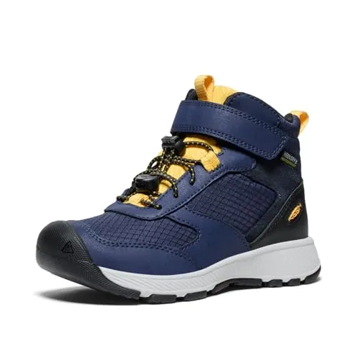 Keen Kinder Skua Mid WP Schuhe (Größe 37, blau) - Wasserdichter Wanderschuh für Kinder, perfekt für winterliche Outdoor-Abenteuer und sorgt für trockene Füße.