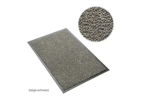 Metzker® Fußmatte Schmutzfangmatten - Sauberlaufmatten, rechteckig, Höhe: 7 mm, 60x90cm - beige-schwarz meliert