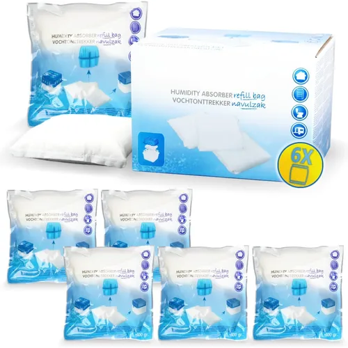 6x 400g Nachfüllpackung Nachfüllbeutel Raum Entfeuchter Granulat Luftentfeuchter