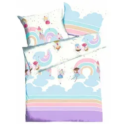 Kaeppel Bettwäsche Renforce 2-teilig blau|bunt - Bettwäsche aus 100% Baumwolle, 2-teilig mit buntem Streifenmotiv, ideal für ein gemütliches Schlafzimmer, pflegeleicht und maschinenwaschbar.