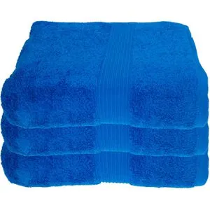 Julie-Julsen Handtuch 70 x 140 cm, Duschtuch, 100% Baumwolle, royalblau, 3 Stück