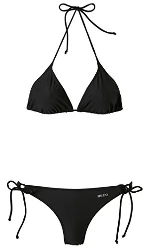 Beco Damen Triangelbikini-Basics Bikini, Schwarz, 40