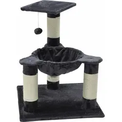 Nanook Kratzbaum Peppy dunkelgrau 80 x 62 x 62 cm - Katzenmöbel mit extra großer, tiefer Liegemulde und großer Sitzfläche – perfekt zum Einkuscheln und Spielen für Ihren Schmusetiger.