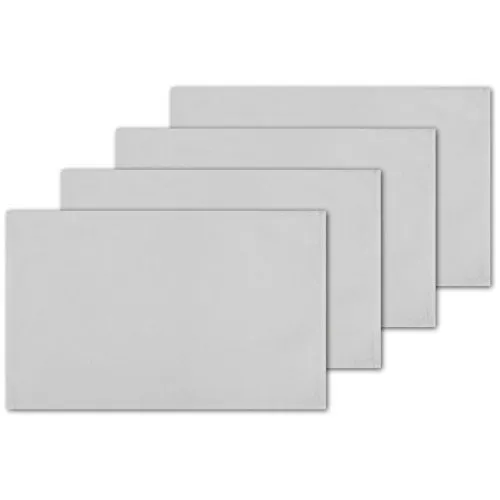 Bestlivings 4er Set Tischsets Platzset Tischuntersetzer Platzdeckchen Tischdeko Tischmatte Essensunterlage Maße 30x45 cm, Farbe: hellgrau - Silbergrau