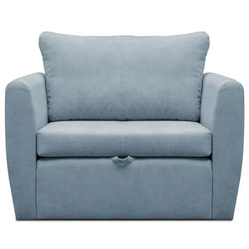 Fernsehsessel Kamel Relaxsessel mit Bettfunktion - Stylischer Velours Loungesessel in Blau, ideal für entspannte Fernsehabende und bietet zusätzlich eine praktische Bettfunktion mit Liegefläche von 188 x 82 cm.
