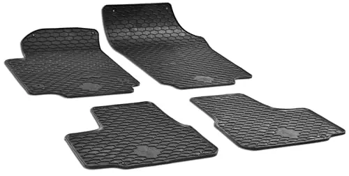 WALSER Auto-Fußmatten DirtGuard für SKODA, VW, SEAT - 4-teiliges Set aus hochwertigen Kautschuk-Fußmatten in Schwarz-Anthrazit, ideal für SKODA CITIGO, VW UP! und SEAT Mii. Perfekte Passform und optimaler Schutz für Ihren Fahrzeugboden.
