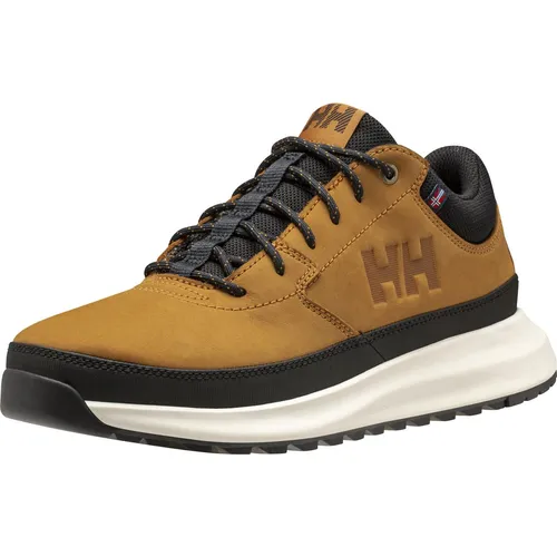 Helly Hansen Beckett Wanderschuhe honey wheat / black - Wasserdichte Wanderschuhe aus recyceltem Material, ideal für Herren, mit innovativer HH Comfort Einlegesohle und optimaler Traktion für Abenteuer in der Stadt und Natur.