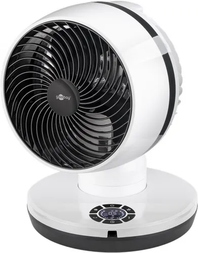 3D-Bodenventilator 9 Zoll mit Fernbedienung - Essentials, 70W Leistung und Oszillation für optimale Luftzirkulation und Komfort im Raum.