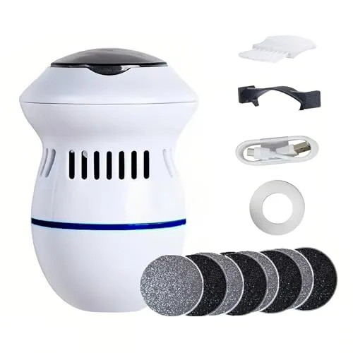 Elektrischer Hornhautentferner, 2025 Pediküre Set Fußpflege Hornhauthobel Hornhautraspel,Hornhaut Entfernen Fuß Wiederaufladbar,Fußpflegeset USB Wiederaufladbar Mit Ladekabel und 2 Zubehörteilen