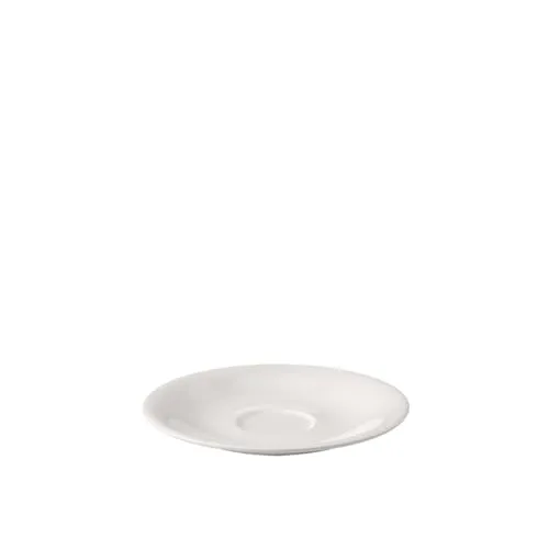 Villeroy & Boch 10-3460-1430 New Cottage Basic Mokka-/Espresso-Untertasse, 12 cm, Premium Porzellan in modernem Country-Stil, 1-teilig 1034601430 Weiß