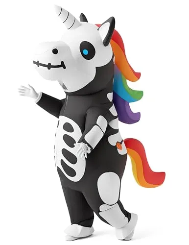 Spooktacular Creations Aufblasbares Einhorn Ganzkörper-Kostüm, Deluxe Halloween-Kostüm, Erwachsenengröße
