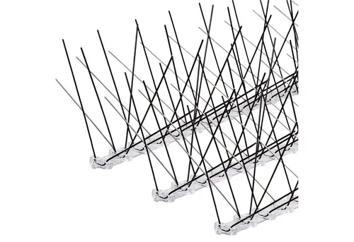 KONZEPT Taubenspikes Vogelabwehr Spikes aus Edelstahl gegen Tauben, Spatzen, Amsel, Marder, 10-St., für Balkon, Fensterbank, Garten - Set 10 szt. x 50 cm, 5-reihig