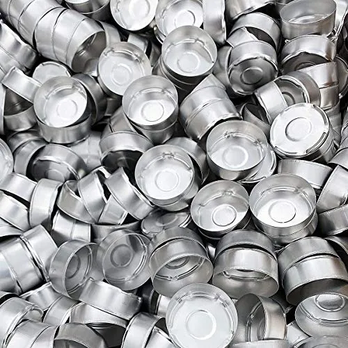NKlaus 1500 Stück Teelichthüllen aus Aluminium in silber von NKlaus