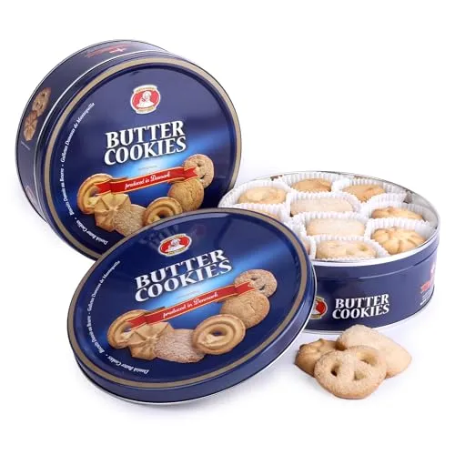 Patisserie Matheo Dänische Butterkekse 2x 454g – Klassisches Butter-Gebäck in Nostalgie-Blechdose – Fünf Sorten nach original dänischem Rezept – Perfekt für Meetings, Besprechungen & als Geschenkidee