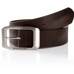 TOM TAILOR Ledergürtel Amy - Klassischer Stil für Damen - Hochwertiger Ledergürtel für Frauen mit abgerundeter Eindornschließe, aus echtem Leder und mit eleganter Logoprägung auf der Gürtelschnalle.