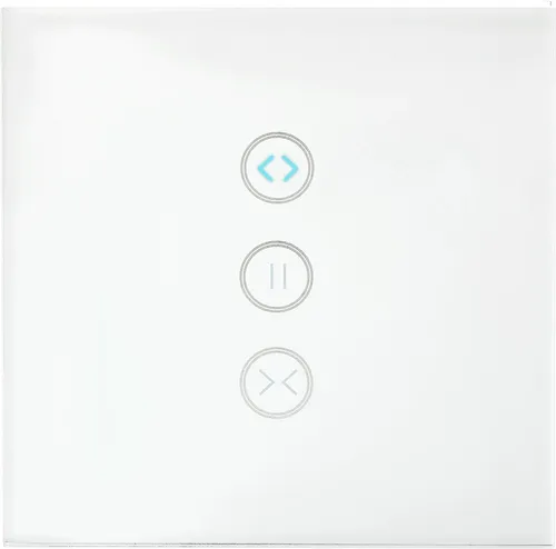 N WIFIWC10WT - WLAN Wandschalter für Smart Home - Smart Home Wandschalter zur Steuerung von Vorhängen, Rollläden und Blenden per App oder Sprachbefehl. Einfache WLAN-Verbindung, schlichte Glasfront und Unterstützung für Systeme bis 300 W.
