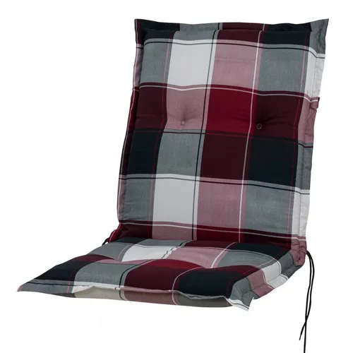 Sun Garden Sesselauflage Niederlehner Prato 10236-305 rot-grau-weiß kariert 98x46x8 cm
