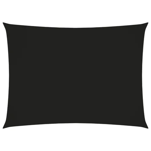The Living Store Sonnensegel Oxford-Gewebe Rechteckig 2x3,5 m Schwarz
