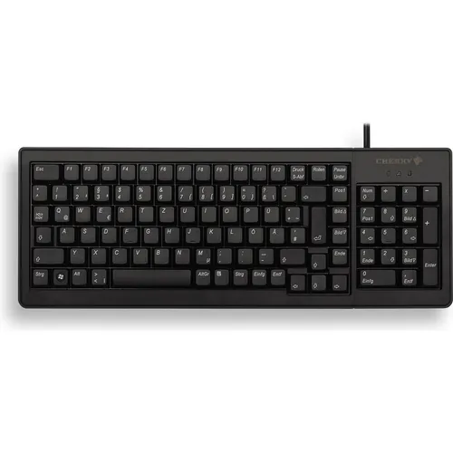 CHERRY TAS G84-5200LCMEU-2 Tastatur - Robuste PS2/USB Tastatur in Schwarz, ideal für den professionellen Einsatz mit langlebigen Tasten und hoher Nutzerfreundlichkeit.