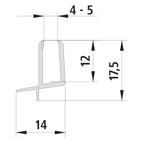 Kermi Dichtleiste 4mm R von Kermi