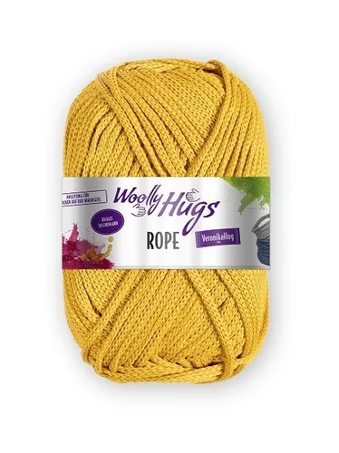 WOOLLY HUGS GARN ROPE 200 g FARB NR 23 SENF TASCHENGARN 100g/5,95€