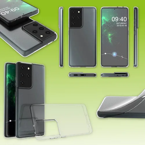 Für Samsung Galaxy S21 Ultra 5G Silikon Case TPU Schutz Transparent Handy Tasche