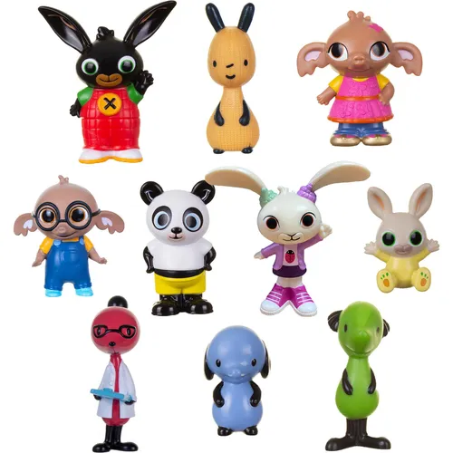 Spectron - Bing Play Figures 10 pcs. - Figuren für Bing-Fans, 10 liebevoll gestaltete Charaktere, ideal für kleine Hände und fördert kreatives Spielen ab 18 Monaten.