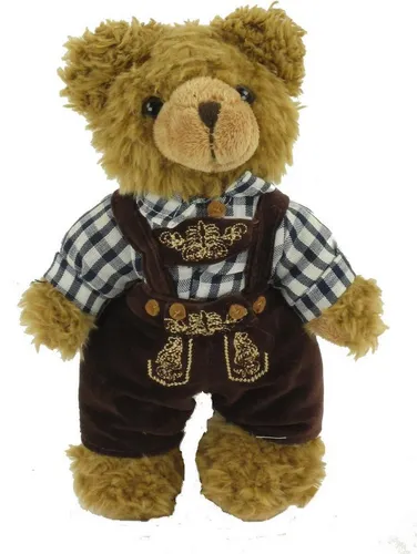 Teddys Rothenburg Kuscheltier Trachten-Teddybär er 22 cm blaues Hemd
