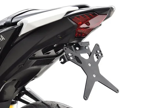 ZIEGER Kennzeichenhalter für Yamaha MT-03 2016-2018 - Robuste Kennzeichenhalterung aus pulverbeschichtetem Metall, ideal für Straßenmotorräder, inklusive Montagezubehör für einfachen Einbau.
