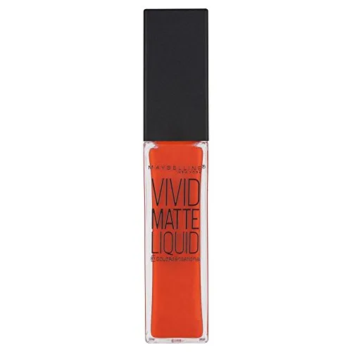 Maybelline New York Vivid Matte Liquid Lippenstift 25 orange shot, 1er Pack (1 x 8 ml)