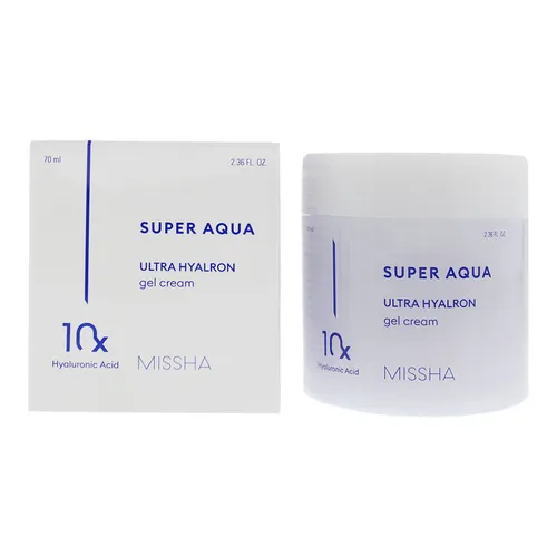 Missha Super Aqua Ultra Hyalron Gel Cream 70 ml - Tagespflege mit intensiver Feuchtigkeit, ideal für trockene Haut und sorgt für ein strahlendes Hautbild.