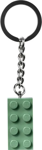 LEGO® Schlüsselanhänger Set LEGO: Schlüsselanhänger mit sandgrünem 2x4 Stein (1-tlg)