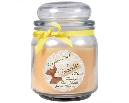 HS Candle Duftkerze (1-tlg), Kerze im Bonbonglas, Motivkerze mit ca. 110 Std. Brenndauer