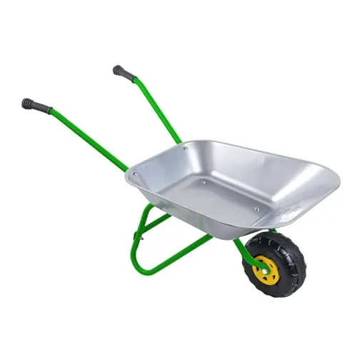 OUTDOOR ACTIVE Kinder Metallschubkarre Silber/Grün 562