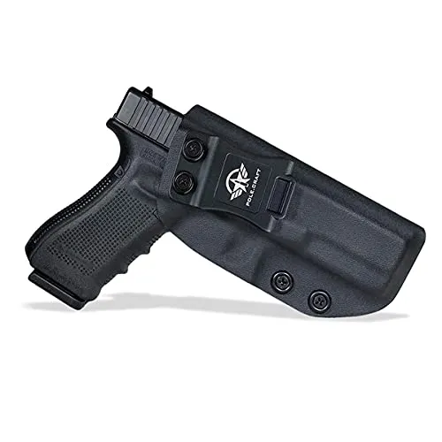 IWB Tactical KYDEX Pistolenholster Für: Glock 17 22 31 Pistolenhalfter Hängend Verdeckte/Versteckte Pistole Case Waffenholster (Black, Right Hand Draw (IWB))