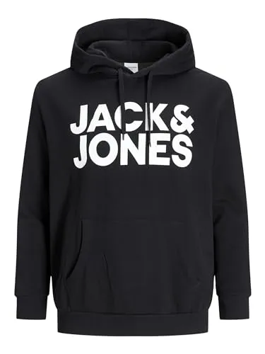 JACK & JONES Kapuzenpullover Basic Sweatshirt Plus Size - Kapuzenpullover für Herren, modischer Basic-Stil aus 70% Baumwolle, ideal für lässige Anlässe und vielseitig kombinierbar.