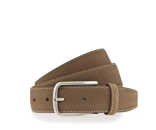 Vanzetti Ledergürtel mit Dornschließe - Eleganter Herrengürtel aus hochwertigem Leder von Vanzetti, ausgestattet mit einer robusten Metallschnalle – ideal für stilvolle Anlässe.