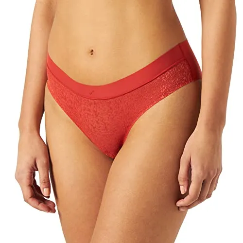 S by sloggi Damen Superb Cheeky Hipster Slip, Haute Orange, S