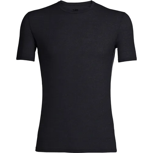 Icebreaker Mens Anatomica SS Crewe Black/Monsoon (M) - Funktionsunterwäsche aus ultraleichter Merinomischung, atmungsaktiv und geruchsabweisend - ideal für Sport und Alltag.